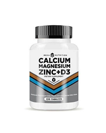 Meka Nutrition Kalsiyum Magnesyum Zinc Vitamin D 120 Tablet