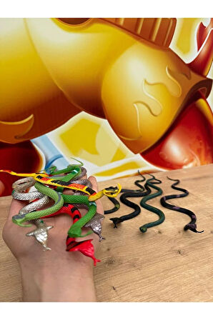 Esnek Yılan 10 Adet Mega Yılan Set Şaka Oyuncağı Oyuncak Yılan Hayvan Figürleri