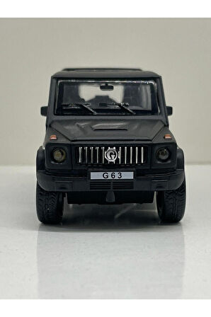Mercedes G63 Jeep Siyah Metal Sesli Işıklı Diest Car Oyuncak model Araba 12 cm