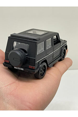 Mercedes G63 Jeep Siyah Metal Sesli Işıklı Diest Car Oyuncak model Araba 12 cm