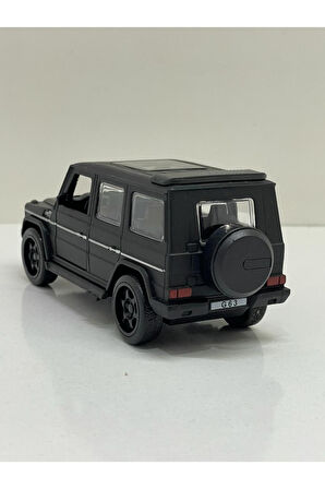 Mercedes G63 Jeep Siyah Metal Sesli Işıklı Diest Car Oyuncak model Araba 12 cm
