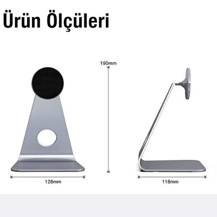 Coofbe Magsafe Uyumlu Masaüstü Stand İphone 12 13 14 Pro Max Stand Masaüstü Tutucu L tipi Masaüstü Stand