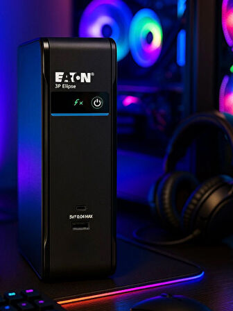 Eaton 3P Ellipse 1700 VA / 1040 W Gaming Uyumlu UPS (Oyuncu PC İçin Kesintisiz Güç Kaynağı)