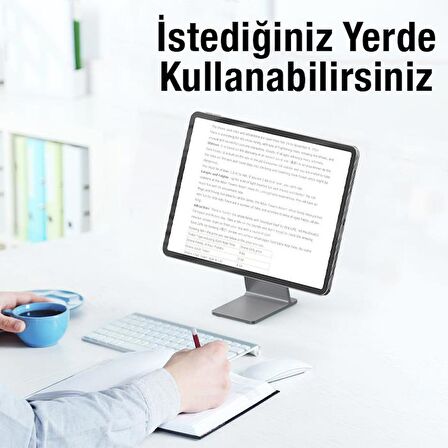 Coofbe Alüminyum  Güçlü Mıknatıslı L Tip Masaüstü Tablet Standı Tablet Tutucu Telefon Standı 