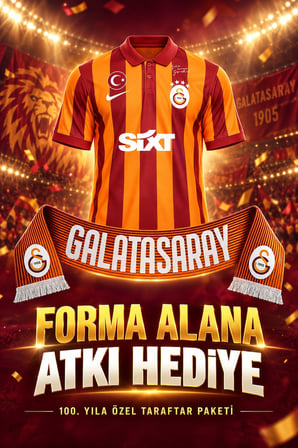 Galatasaray 100.Yıl Forması Atkı Hediyeli