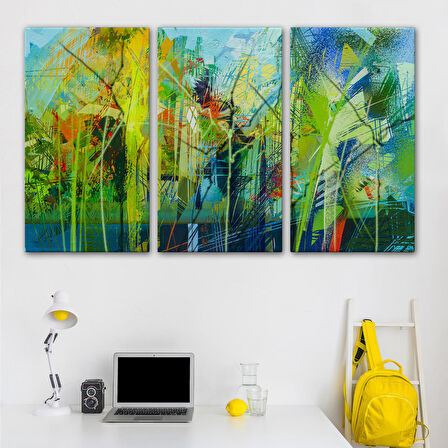 Soyut Yağlıboya Görünüm Dekoratif Kanvas Duvar Tablosu-3553