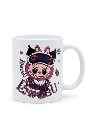 Labubu Kuromi Tasarımlı Beyaz Seramik Kupa Bardak - Sevimli Kawaii Figür Baskılı Hediye Kupa