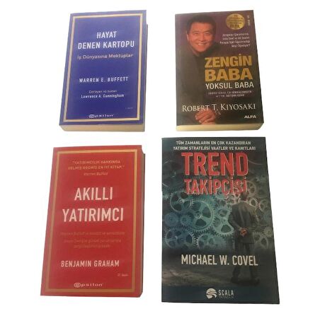 AKILLI YATIRIMCI+HAYAT DENEN KARTOPU+ZENGIN BABA YOKSUL BABA+TREND TAKIPCISI 4 SET