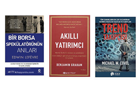 3 SET EKONOMI KITAP BIR BORSA SPEKULAT0RUNUN ANILARI+AKILLI YATIRIMCI+ TREND TAKIPCISI= 3 SET