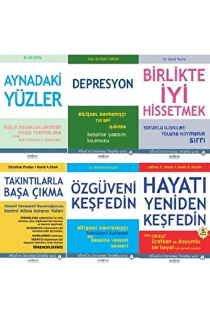 aynadaki yuzler +depresyon + birlikte iyi hissetmek +takintilarla basa cikma +ozguveni kesfet +hayati yeniden kesfet = 6 set