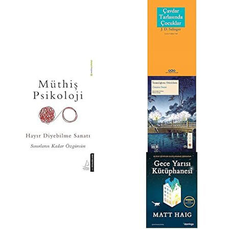 muthis psikoloji + cavdar tarlasinda cocuklar + insanligimi yitiririken + gece yarisi kutuphanesi = 4 set