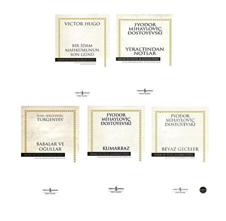 bir idam mahkumunun son gunu + yeraltindan notlar + babalar ve ogullar + kumarbaz + beyaz geceler = 5 set
