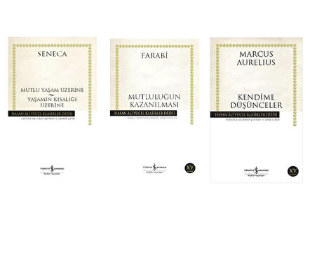 mutlu yasam uzerine yasamin kisaligi uzerine + mutlulugun kazanilmasi + kendime dusunceler = 3 set