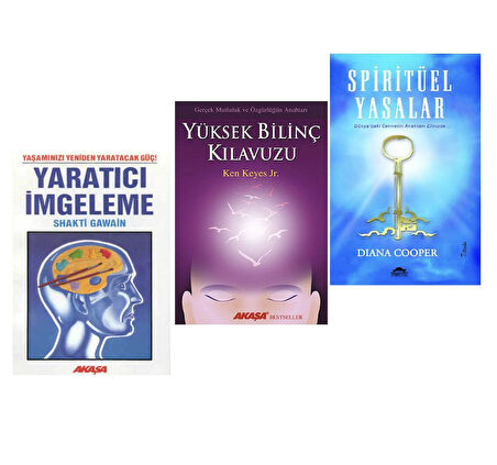 yaratici imgeler + yuksek bilinc kilavuzu + spirituel yasalar =3 set