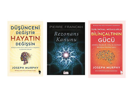 dusunceni degistir hayatin degissin + rezonans kanunu + subliminal mesajlarla bilincaltinin gucu=3 set