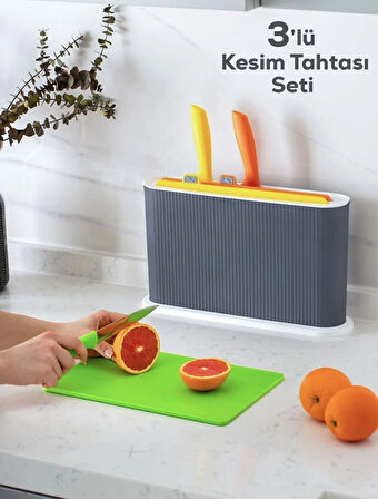 Standlı bıçaklı çoklu doğrama tahtası 