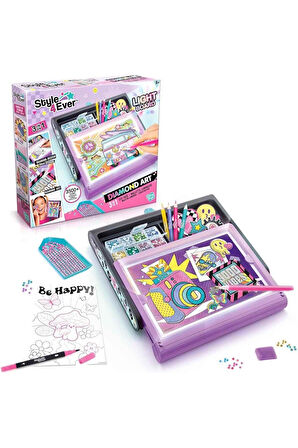 LED Işıklı Elmas Sanatıyla 3'ü 1 Arada Yaratıcılık – Style 4 Ever Oyun Seti!