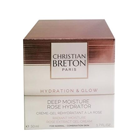 Christian Breton Hydration-Glow Gül Özlü Tüm Cilt Tipleri İçin Su Bazlı Yağsız Aydınlatıcı Yüz Bakım Kremi 50 ml