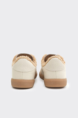 Hakiki Deri Comfort Taban Kürklü Kadın Sneaker