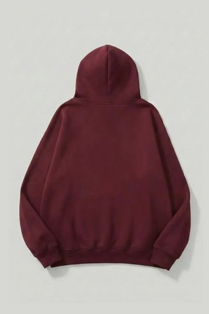 Unisex Yumuşak Dokulu Answer Me Baskılı Tasarım Oversize 3 İplik Hoodie Sweatshirt