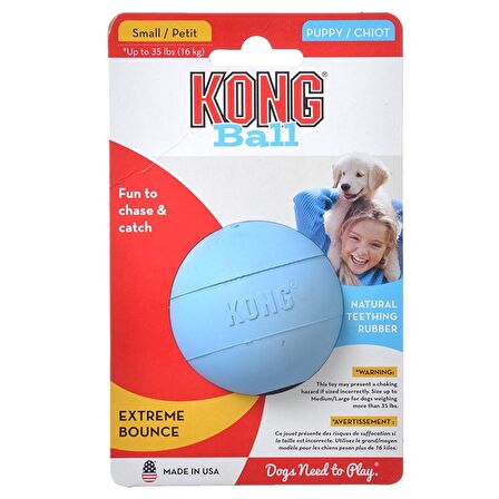 Kong Yavru Köpek Delikli Top S (Pembe&Mavi) 6,5cm