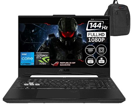 Asus TUF Gaming F15 FX507ZC4-HN011 64gb DDR4 Ram 1tb SSD 4GB RTX3050 15.6inç FHD 144Hz Windows11Pro Taşınabilir Bilgisayar HN011126+ZettaÇanta