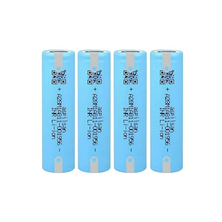 Aspilsan INR18650A28 - 3.7V 2800 mAh Li-ion Şarjlı Pil - 25A 4 Lü  (+ - Pinli)