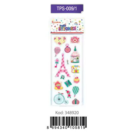 Ticon Puffy Sticker Paris Tps-009/1