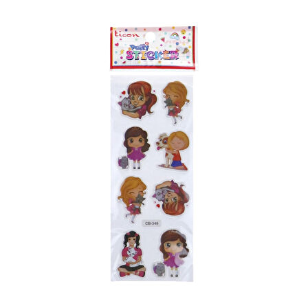 Ticon Puffy Sticker Kız Figürü Tps-009/2