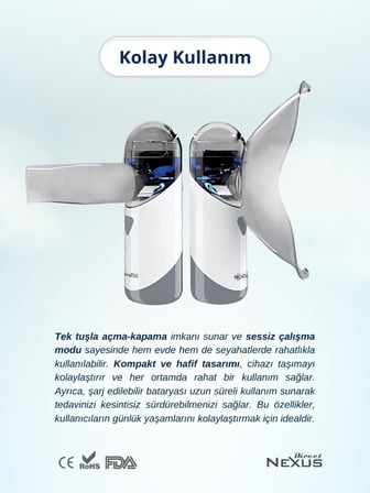 Nexus Taşınabilir Mesh Hava Makinesi Nebulizatör