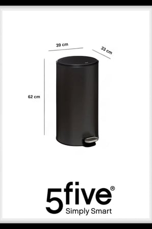 Delta Modern Metal Pedallı 30 L, Çöp Kutusu, Koku Filtreli, Temizlenebilir İç Hazneli