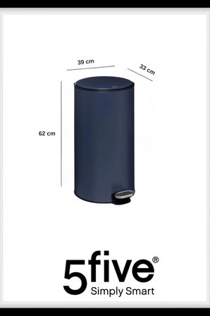5five Simply Smart Delta Metal Pedallı 30 LT Çöp Kutusu