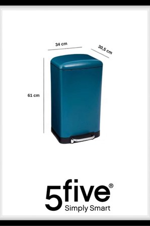 5five Simply Smart Ariane 30 Lt Metal Çöp Kovası