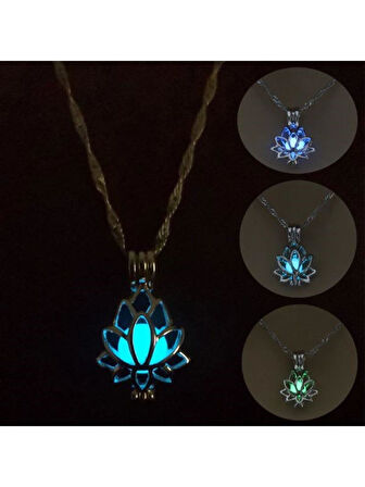 Kişiye Özel Love Temalı Bardak ve  Gece Parlayan Lotus Çiçeği Kolye Hediye Seti
