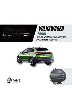 Vw Taigo Krom Reflektör Çerçevesi 3 Prç. 2022> Paslanmaz Çelik