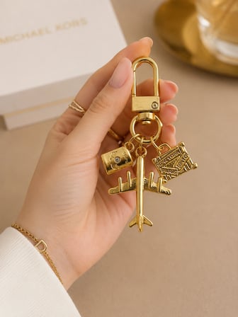 Hanori Accessory Uçak-Pasaport-Dünya Cüzdan - Çanta Charmı