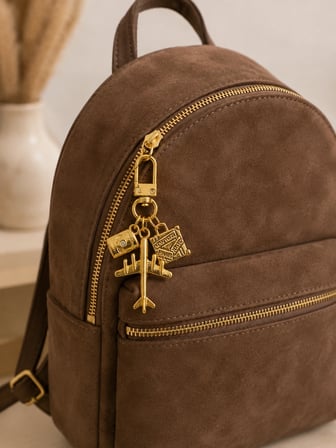 Hanori Accessory Uçak-Pasaport-Dünya Cüzdan - Çanta Charmı