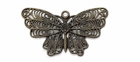 🦋 Hanori Butterfly Dreams Collection – Vintage Kelebek Kolye Ucu