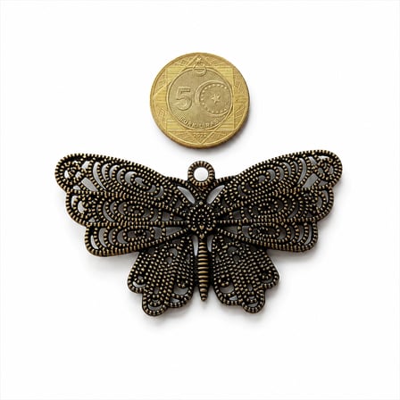 🦋 Hanori Butterfly Dreams Collection – Vintage Kelebek Kolye Ucu