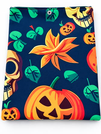 🎃 Hanori Cadılar Bayramı Balkabağı Desenli Kitap Kılıfı & Tablet Kılıfı – El Yapımı