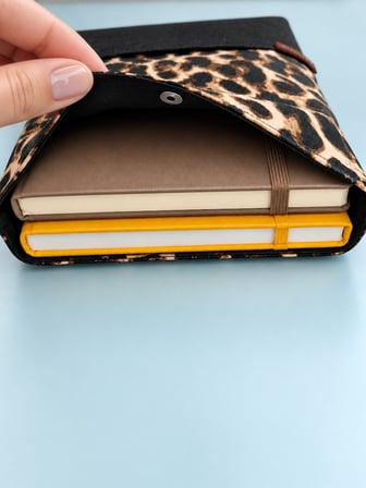 🐆 Hanori Leopar Desenli Kitap Kılıfı & Tablet Kılıfı – El Yapımı Çok Amaçlı Kılıf