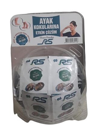 RS AYAK VE AYAKKABI KOKUSU GİDERİCİ TOZ 10 GR 48 li fanus