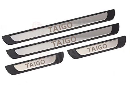 Volkswagen Taigo 2022 Üzeri Uyumlu Krom Kapı Eşiği 4 Parça Paslanmaz Çelik Abs Çerçeve