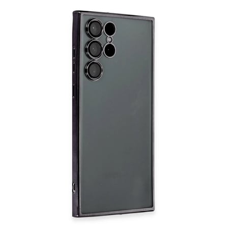 Samsung Galaxy S22 Ultra Kılıf Razer Lensli Silikon - Siyah