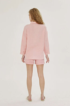 Kadın Somon Keten Takım