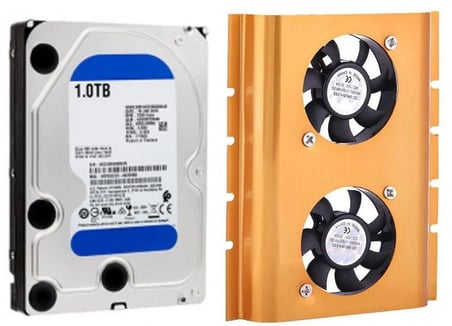 4222 Çiftli HDD Harici Disk Kasa İçi Soğutucu Fanı