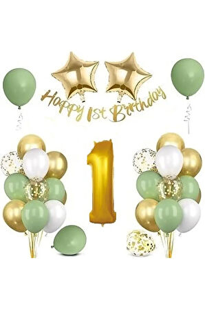 KÜFYEŞİLLİ YAŞ BALON SET YEŞİL 1 SAYI