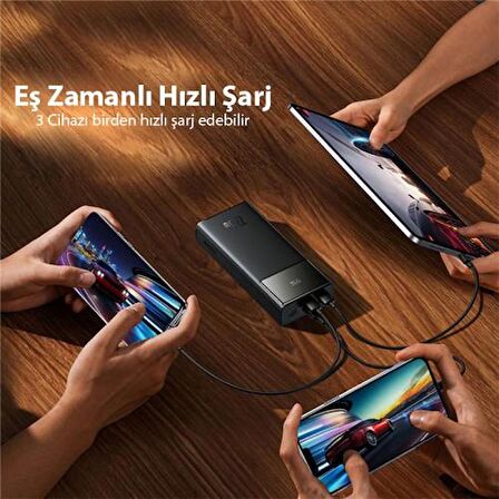 Baseus Super 22.5 W 20000 mAh Hızlı Şarj Powerbank Siyah 