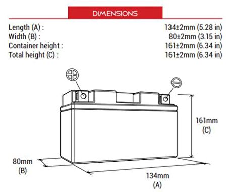 BS BATTERY BB12AL-A2 (SLA) Motosiklet Aküsü SLA Tipi