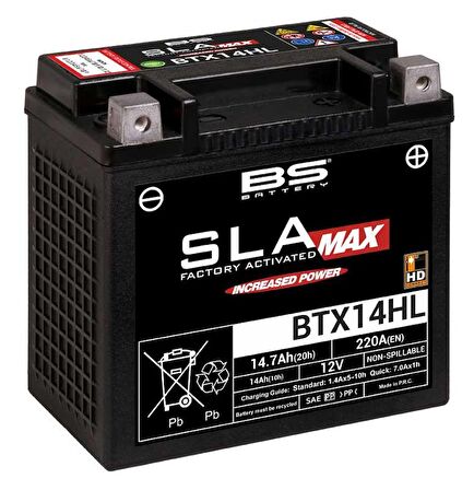 BS BATTERY BTX14HL SLA MAX MOTOSİKLET AKÜ